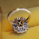 Tourmaline & Diamond Art Deco Ring
