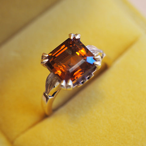 Burnt Orange Tourmaline Ring
