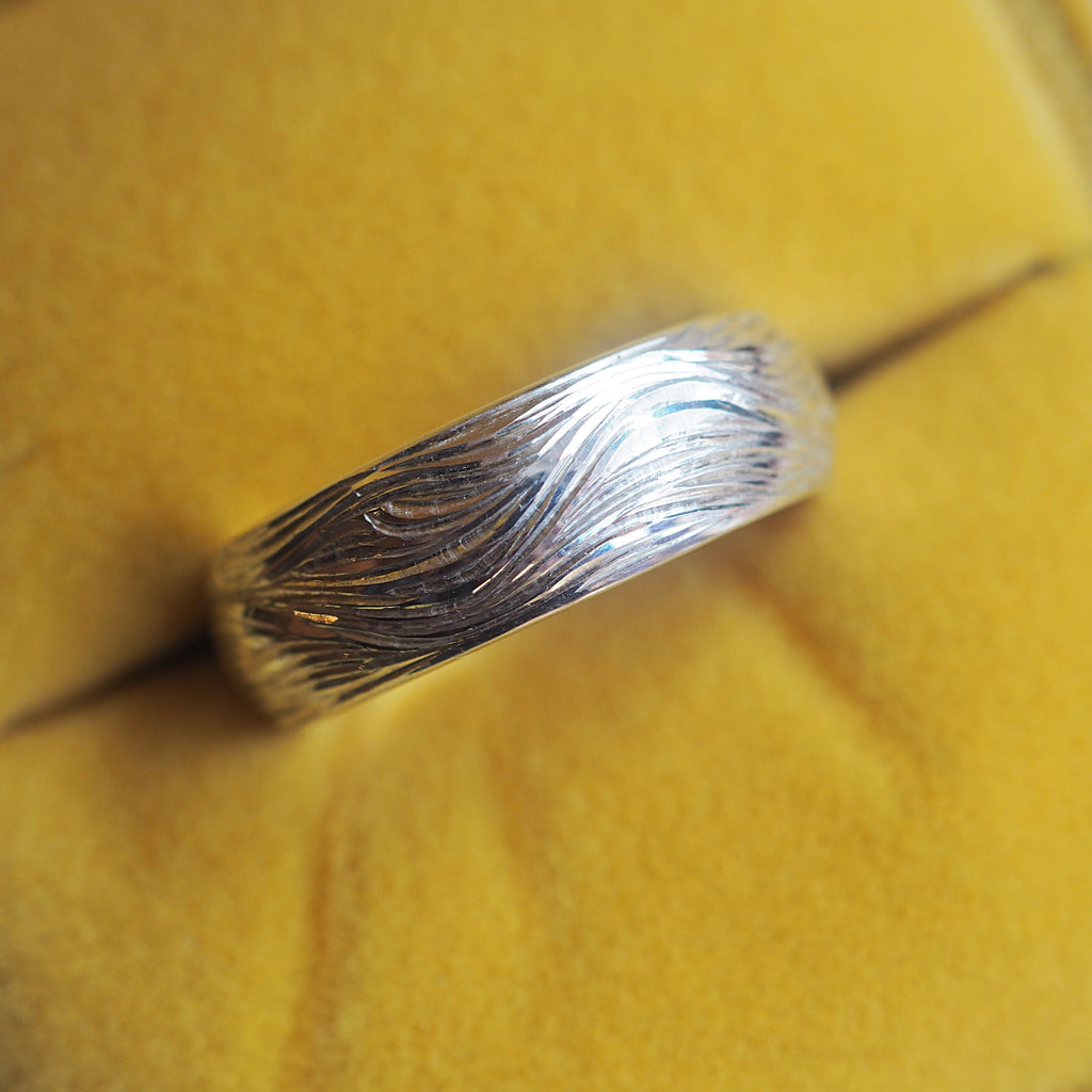 Waves of Water Wedding Band Ring