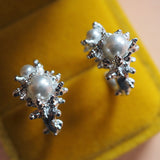 Cluster Pearl Hoops