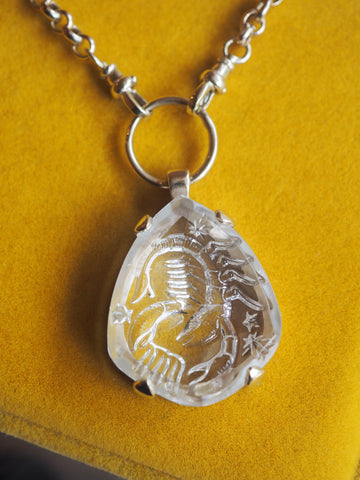 Rock Crystal Scorpio Necklace