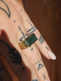 Walpole Bay Tidal Pool Seaweed Rare Emerald Ring