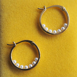 Oyster Pearl Hoops