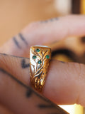 Walpole Bay Tidal Pool Seaweed Rare Emerald Ring