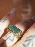 Walpole Bay Tidal Pool Seaweed Rare Emerald Ring