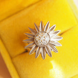 Diamond Sunflower Ring