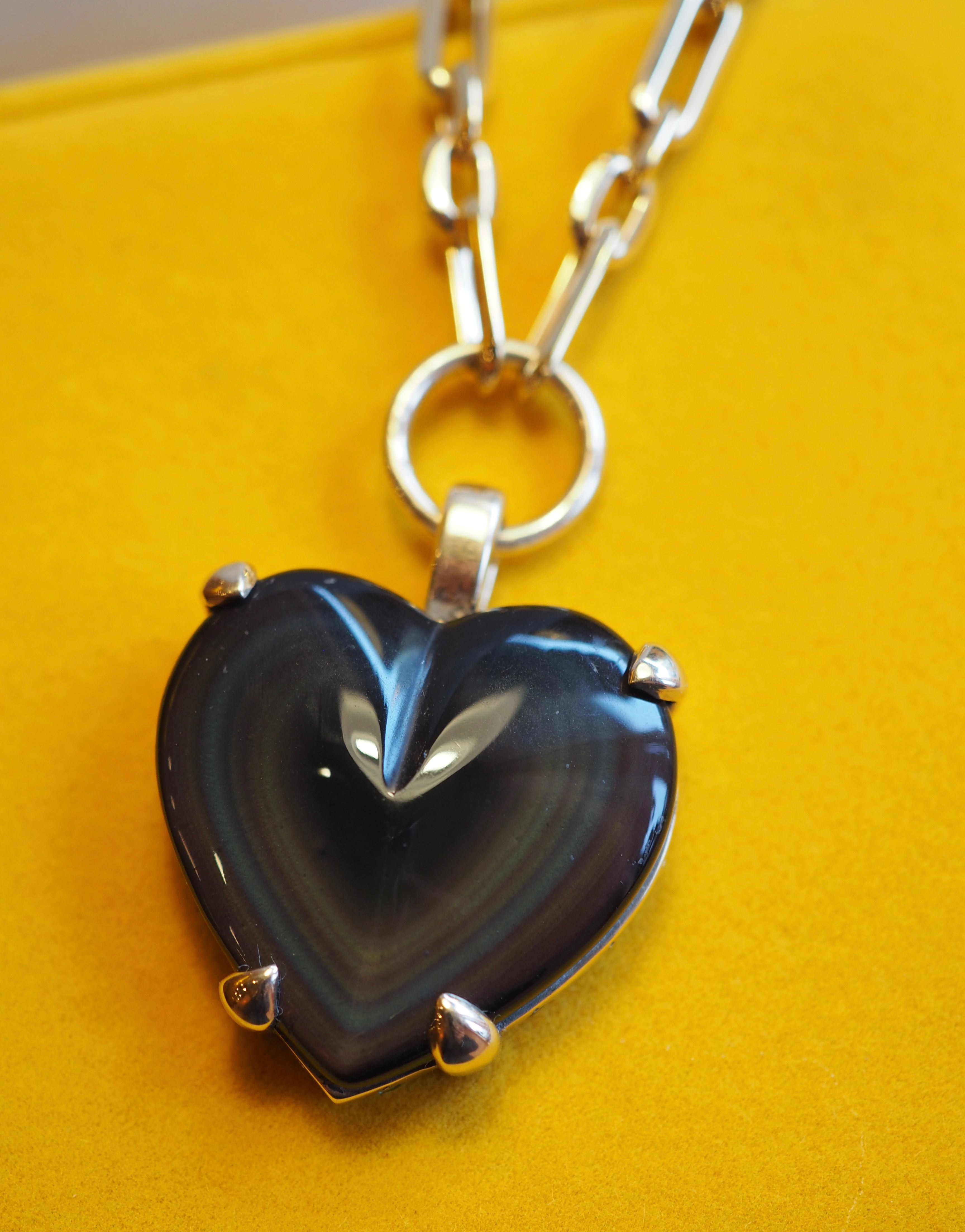 Rainbow obsidian necklace discount