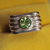 Beehive Peridot Ring