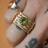 Beehive Peridot Ring