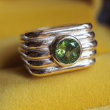 Beehive Peridot Ring