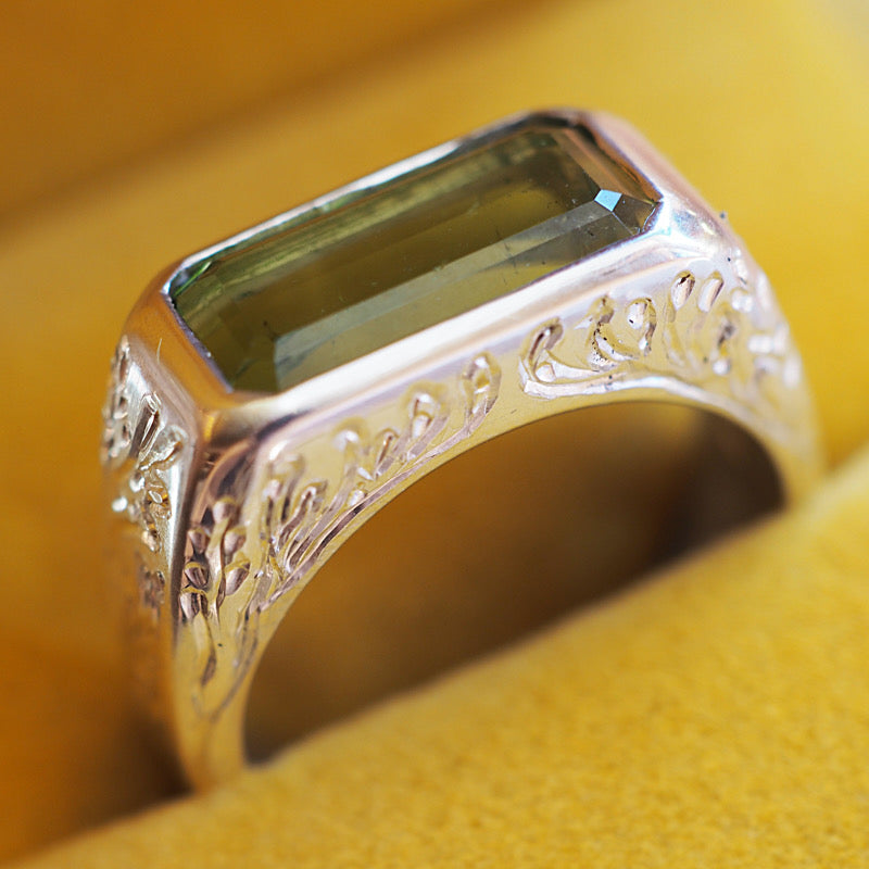 Walpole Bay Ring Silver Bladderwack Tourmaline