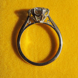 1ct Pale Blue Moissanite Ring