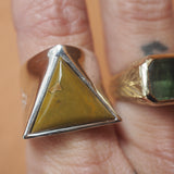 Land from the Sky Agate Triangle Ring