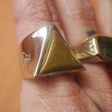 Land from the Sky Agate Triangle Ring