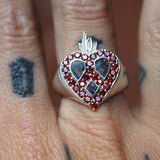 Peace & Love Sacred Heart Ring