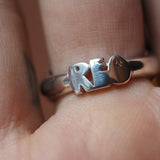 Peace & Love Sacred Heart Ring