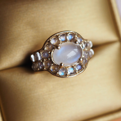 Moonstone Pinky Ring