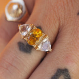 Honey Sapphire & Moonstone Ring