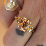 Peach Sapphires Ring