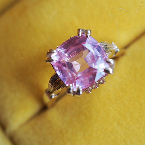 Pink Morganite Art Deco Ring