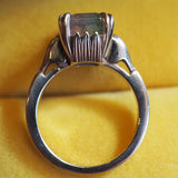 Pastel Tourmaline Art Deco Ring
