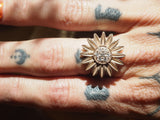 Diamond Sunflower Ring