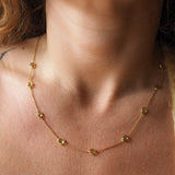 Peridot Bladder Wrack Seaweed Necklace
