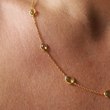 Peridot Bladder Wrack Seaweed Necklace