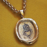 Sacred Heart Wax Seal Necklace
