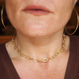 Heart link necklace