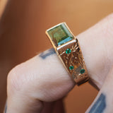 Walpole Tidal Pool Seaweed Emerald Ring