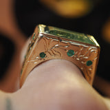Walpole Tidal Pool Seaweed Emerald Ring