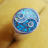 Yin Yang Opal & Turquoise Inlay Ring
