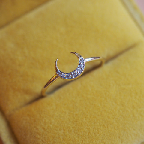 Diamond Moon Ring