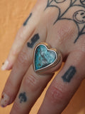 Shattuckite Heart Ring