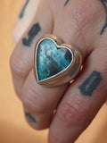 Shattuckite Heart Ring