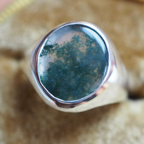 Seaweed Agate Signet