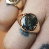 9ct Seaweed Agate Signet