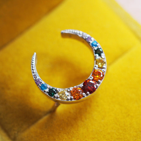 Rainbow Moon Ring