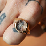 Intaglio Honey Bee Quartz Signet