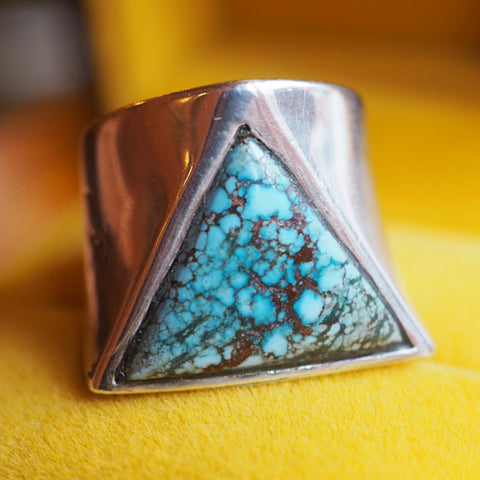“Watery Skies” Turquoise Triangle Signet