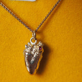 Ruby Dove Heart Necklace