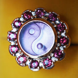 Yin Yang Flower Power Ring