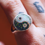 Yin Yang Opal Inlay Ring