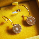 Sun Dial Disc Earrings