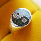 Yin Yang Opal Inlay Ring