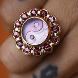 Yin Yang Flower Power Ring