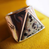 Dalmatian Jasper Triangle Signet