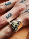 Dalmatian Jasper Triangle Signet