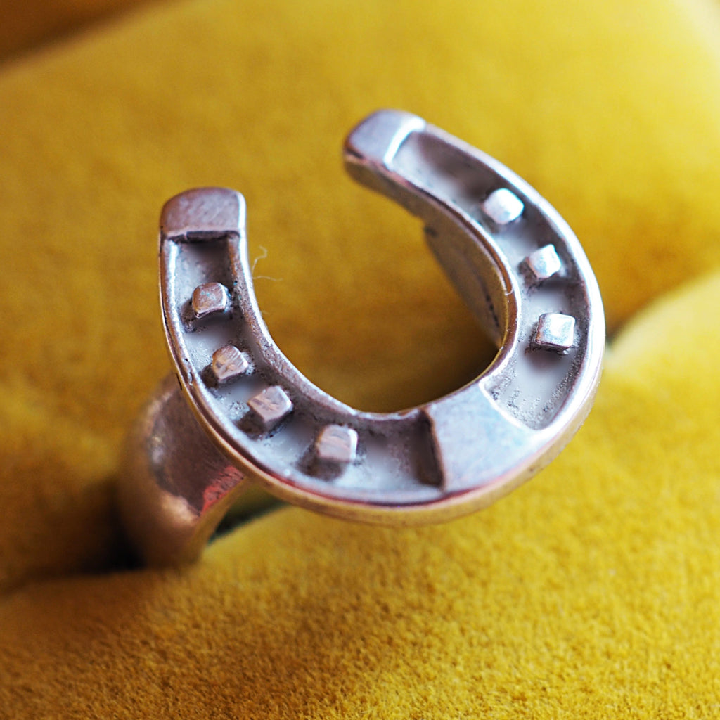 Mens sterling on sale silver horseshoe ring